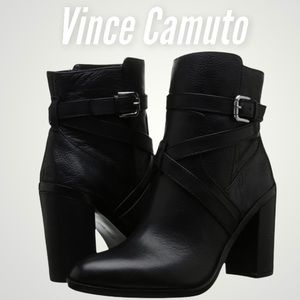 Vince Camuto • Gravell Chunky Heel Leather Boots
